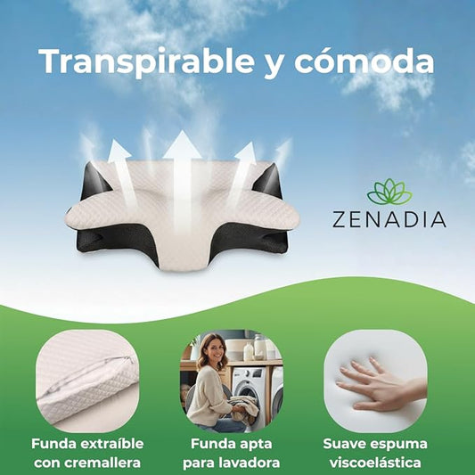 ALMOHADA CERVICAL ZENADIA | Descanso y Alivio del Dolor Garantizado