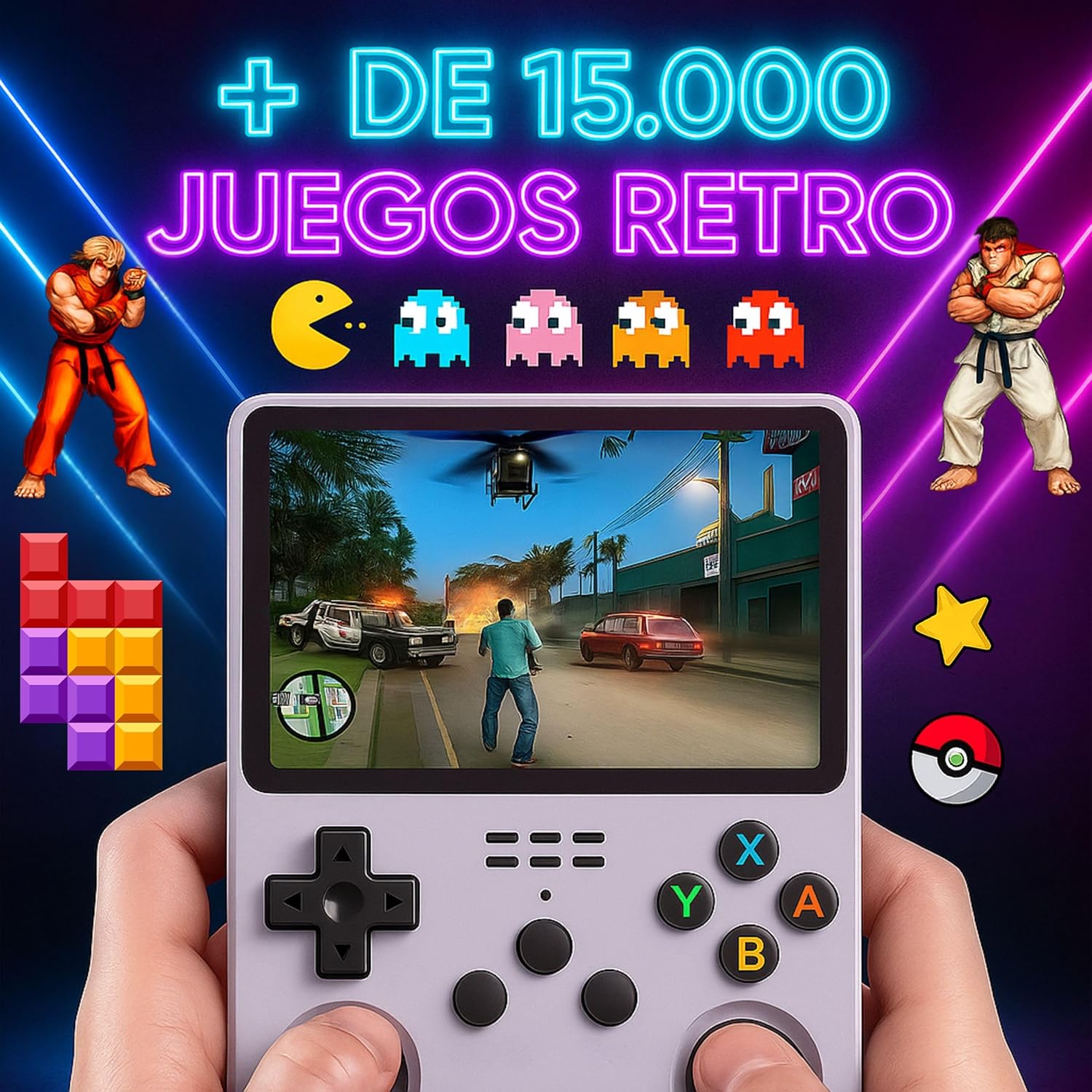 PocketRetro – Consola Retro de Bolsillo con Miles de Juegos