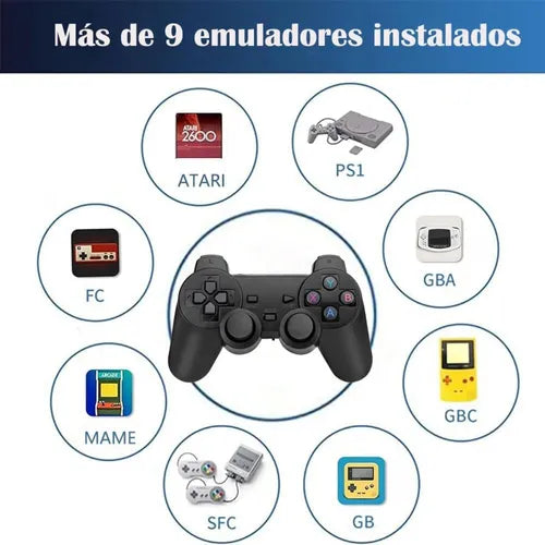 Game Stick Lite 4K™ – Mini Consola Retro HDMI con 10.000 Juegos + 2 Mandos Inalámbricos